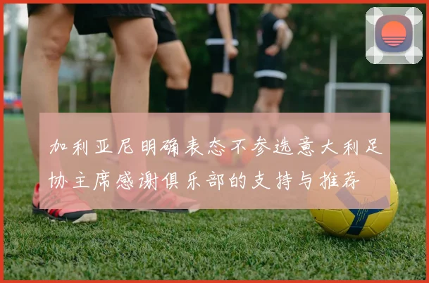 加利亚尼明确表态不参选意大利足协主席感谢俱乐部的支持与推荐